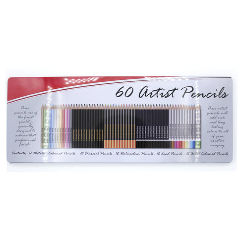 VINO017  60 Colored Wooden Pencils Set