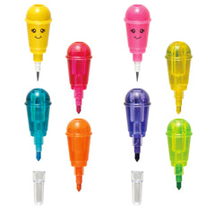 AIBE01 4PCS Slurpee Shaped Stacking Crayon and Pencil