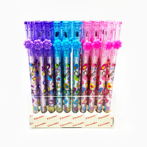 PUES01 Non-sharpening Pencil with Flower Badge
