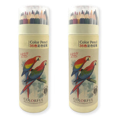 VINO014  Wooden Colored Pencil 36 Colors in Kraft Tube