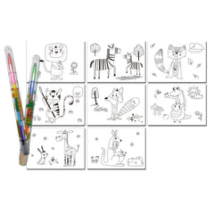 WCWO224 Jungle Animal Drawing Set