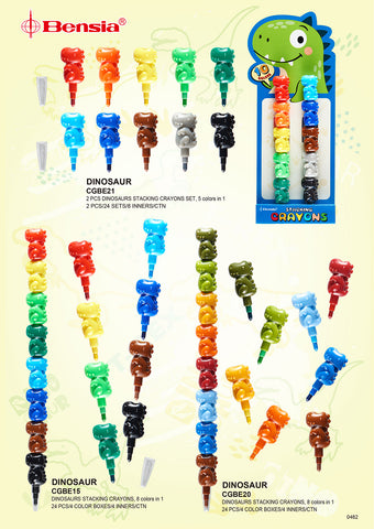 Paw & Dino Stacking Crayon