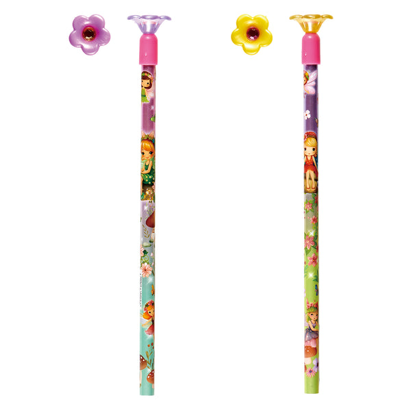 VERT284  Wooden Pencil with Flower Topper