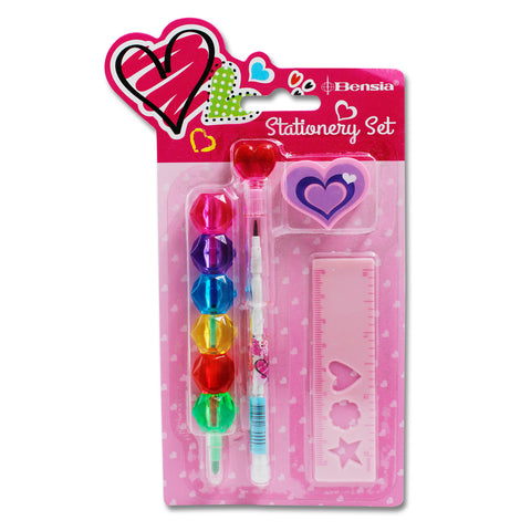 WCWO225 I Love Heart stationery set