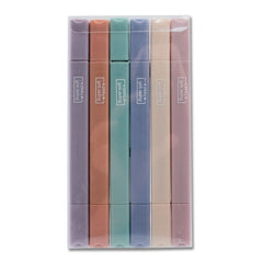 Double-ended smooth writing rectangle stick highlighters, 6 packs