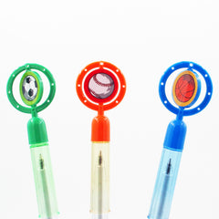 BNRR01 Ball Point Pen With Ball design and Ball Spinning Fun Topper