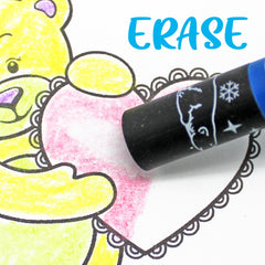 CDFE11 Erasable Crayon With Round Eraser Barrel