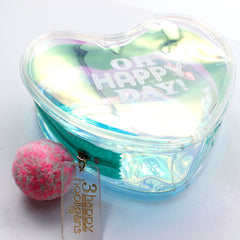 RCNO-A2 Holographic Pencil Pouch with Heart Shape