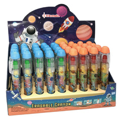 LEOZ19 Rocket Erasable Crayon With Eraser Topper