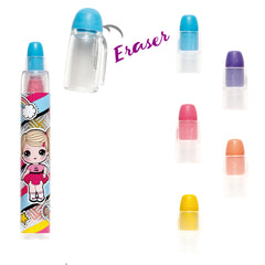 LEOZ24 Erasable Rocket Crayon With Eraser (Doll Design)