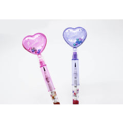 PART317 Non-Sharpening Pencil with Heart/Glitter Topper