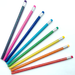 VENO214  Glitter Wooden Pencils with Eraser Top