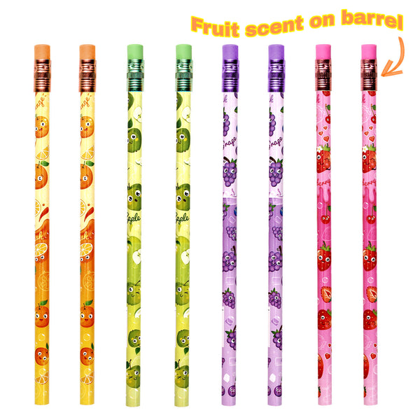 VENO220  4 Pcs Scented Wooden Pencil with Eraser