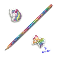 VERT232 Wooden Pencil - Rainbow Holographic Barrel