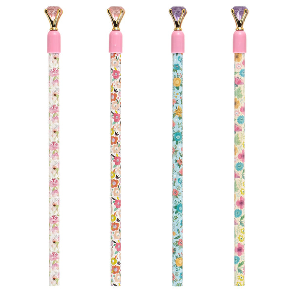 VERT272  Wooden Pencil with Diamond Gem Topper