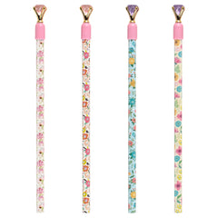 VERT272  Wooden Pencil with Diamond Gem Topper