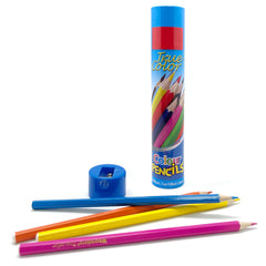VINO012 Wooden Colored Pencil 12 Colors in Tin Tube Packing