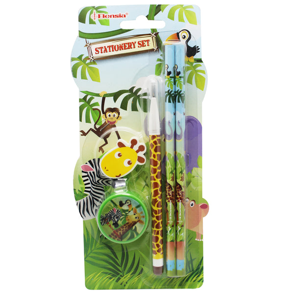 WCWO164 Safari Animals Stationery Set