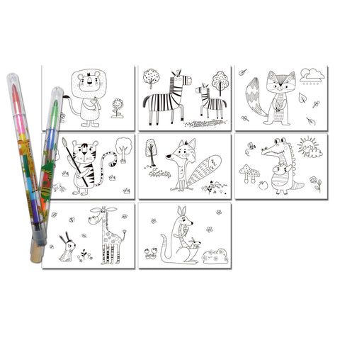 WCWO224 Jungle Animal Drawing Set