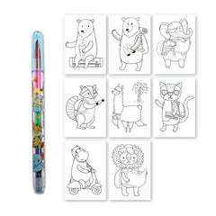 WCWO242 Animal Friends Coloring Set